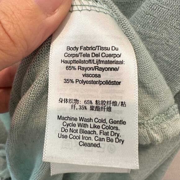 DKNY JEANS | Pale Blue Lightweight Cowl Neck Drawstring Pullover Sweater | XL - Picture 7 of 7